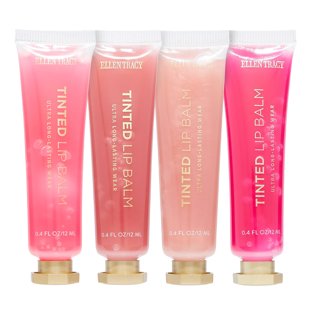 Ellen Tracy Lip Balm Set - 4-Piece Rosy Nudes Collection